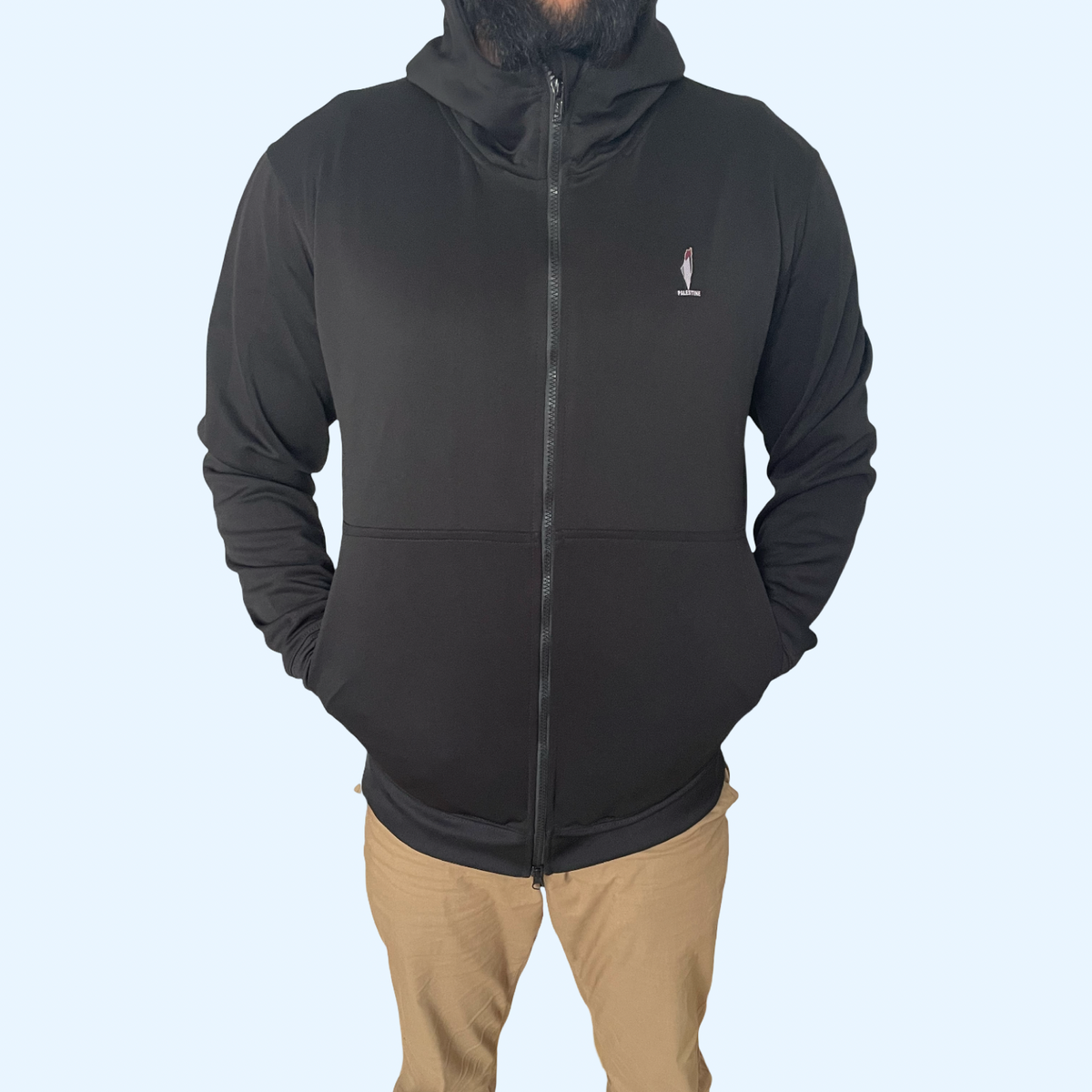 Palestine Men's-FIT Full-Zip Fitness Hoodie