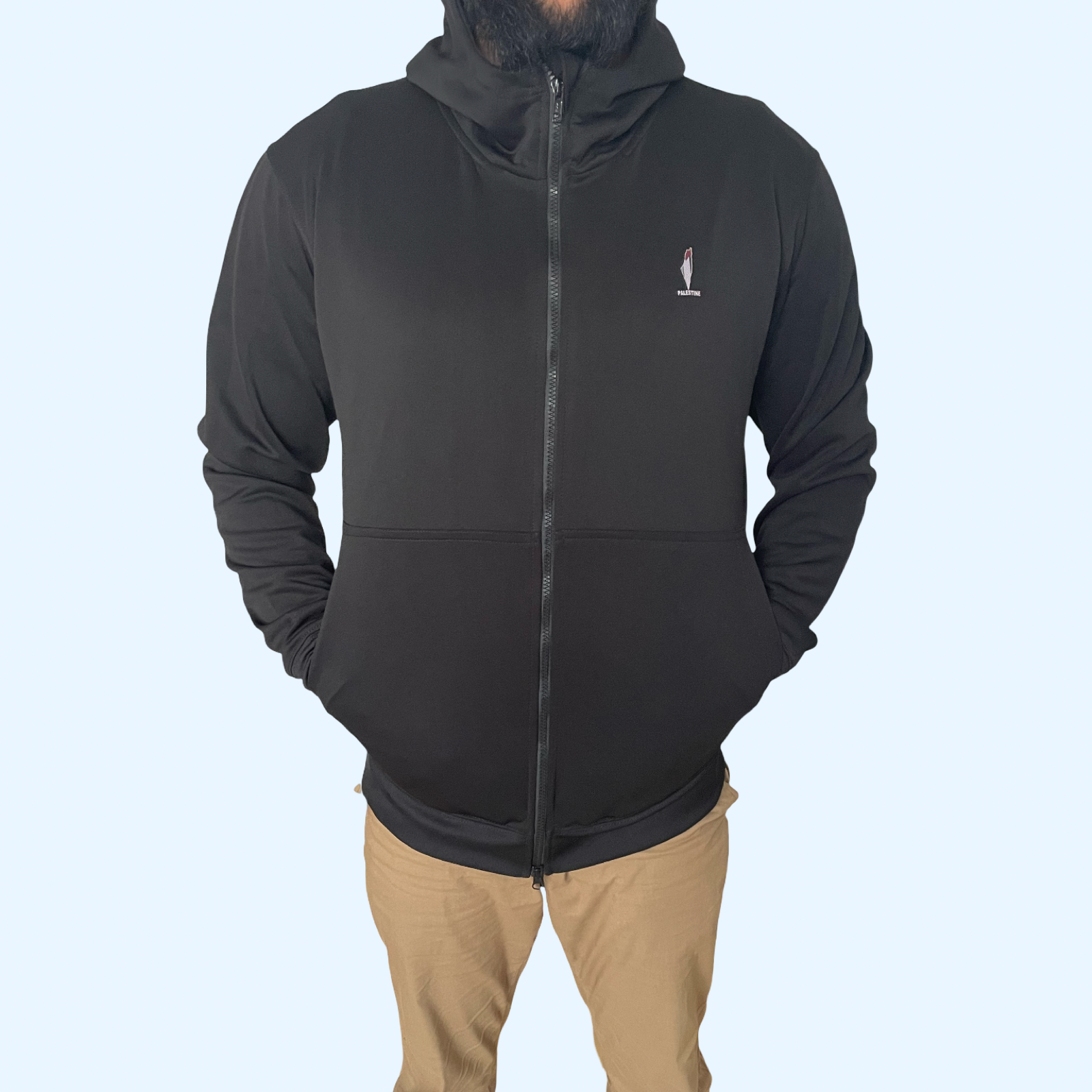 Palestine Men's-FIT Full-Zip Fitness Hoodie